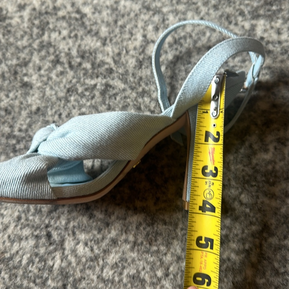 Stuart Weitzman Playa Open Toe Denim Sandals - image 6